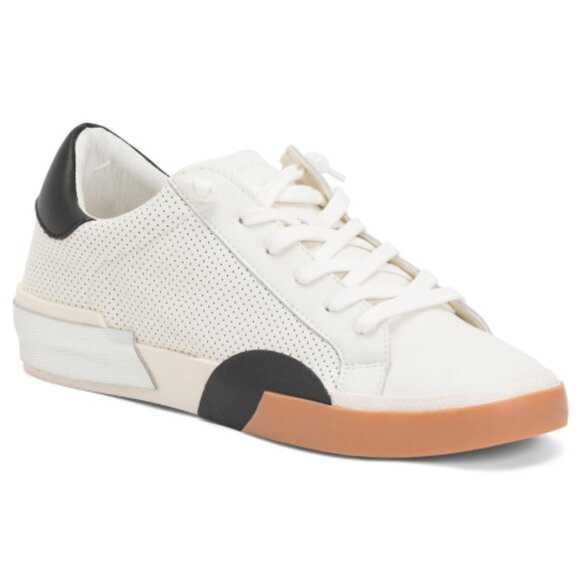 new  Dolce Vita Zina white/tan sneaker GENUINE LEATHER 257  3M4S - Picture 3 of 5